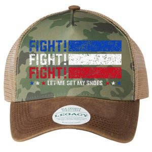 Donald Trump Fight Fist 2024 Let Me Get My Shoes Trump Legacy Tie Dye Trucker Hat