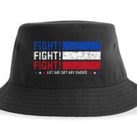 Donald Trump Fight Fist 2024 Let Me Get My Shoes Trump Sustainable Bucket Hat