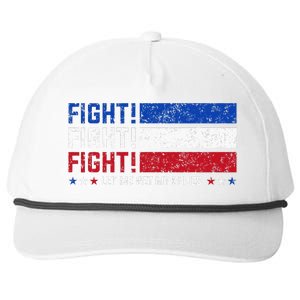 Donald Trump Fight Fist 2024 Let Me Get My Shoes Trump Snapback Five-Panel Rope Hat