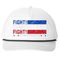 Donald Trump Fight Fist 2024 Let Me Get My Shoes Trump Snapback Five-Panel Rope Hat