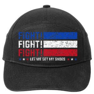 Donald Trump Fight Fist 2024 Let Me Get My Shoes Trump 7-Panel Snapback Hat