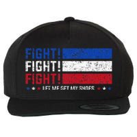 Donald Trump Fight Fist 2024 Let Me Get My Shoes Trump Wool Snapback Cap