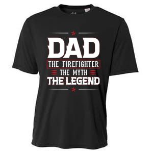 Dad The Firefighter The Myth The Legend Cooling Performance Crew T-Shirt