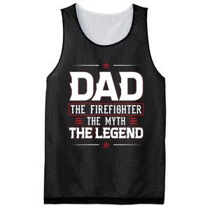 Dad The Firefighter The Myth The Legend Mesh Reversible Basketball Jersey Tank