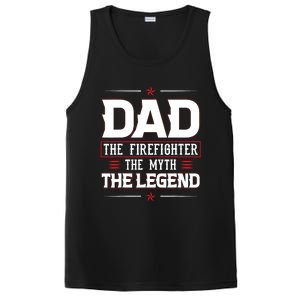 Dad The Firefighter The Myth The Legend PosiCharge Competitor Tank