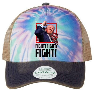 Donald Trump Fight Fighting Fighters Supporters Americans Legacy Tie Dye Trucker Hat