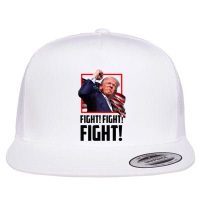 Donald Trump Fight Fighting Fighters Supporters Americans Flat Bill Trucker Hat