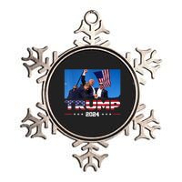 Donald Trump Fist Pump Metallic Star Ornament