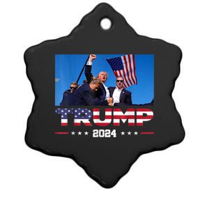 Donald Trump Fist Pump Ceramic Star Ornament