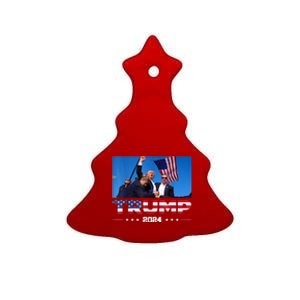 Donald Trump Fist Pump Ceramic Tree Ornament