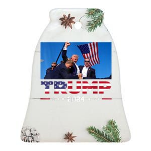 Donald Trump Fist Pump Ceramic Bell Ornament