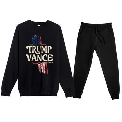 Donald Trump For President 2024 Premium Crewneck Sweatsuit Set