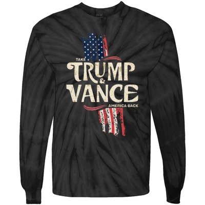 Donald Trump For President 2024 Tie-Dye Long Sleeve Shirt