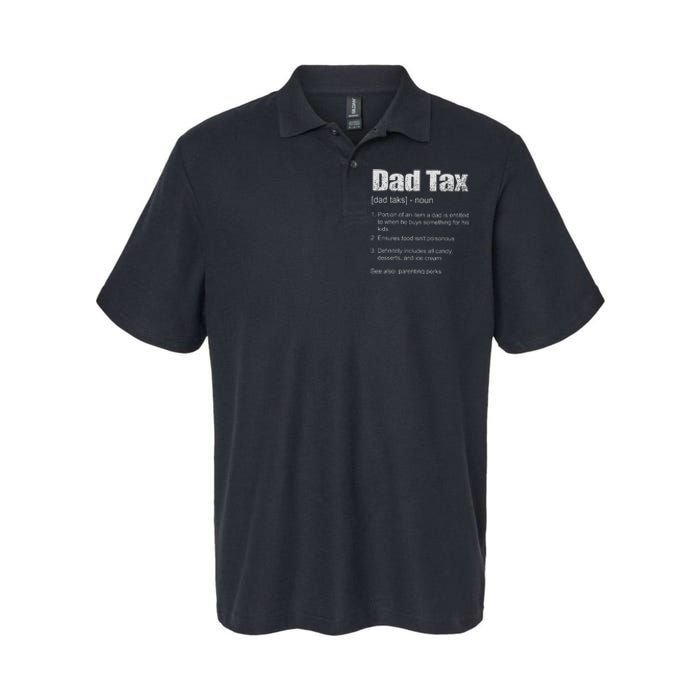 Dad Tax Funny Dad Tax Definition Father's Day Softstyle Adult Sport Polo