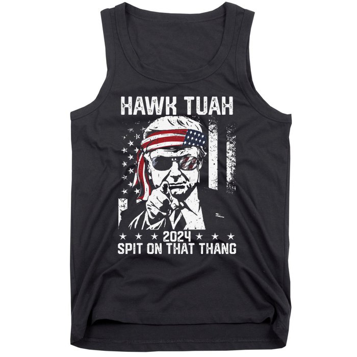 Donal Trump Funny Hawk Tush Spit On That Thang Gift Tank Top