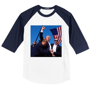 Donald Trump Fight Fist 2024 Baseball Sleeve Shirt