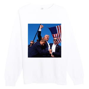 Donald Trump Fight Fist 2024 Premium Crewneck Sweatshirt