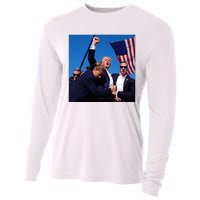 Donald Trump Fight Fist 2024 Cooling Performance Long Sleeve Crew