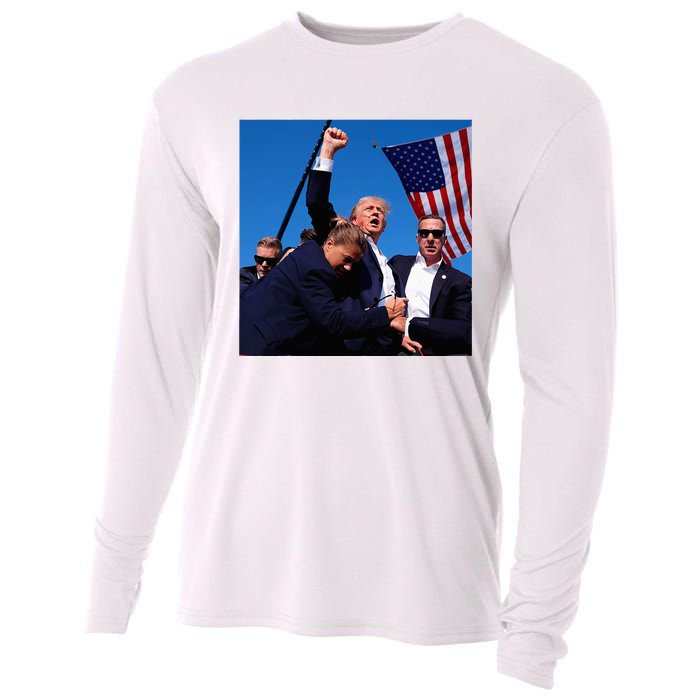 Donald Trump Fight Fist 2024 Cooling Performance Long Sleeve Crew