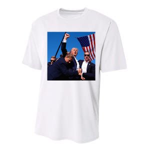 Donald Trump Fight Fist 2024 Performance Sprint T-Shirt