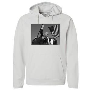 Donald Trump Fist Pump Performance Fleece Hoodie