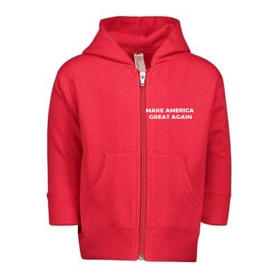 Donald Trump For President Make America Great Again Toddler Zip Fleece Hoodie