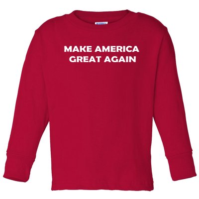 Donald Trump For President Make America Great Again Toddler Long Sleeve Shirt