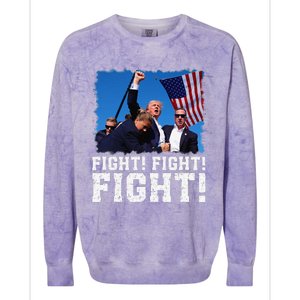 Donald Trump Fight Fighting Fighters Supporters Americans Colorblast Crewneck Sweatshirt