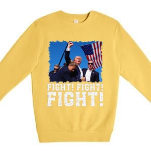 Donald Trump Fight Fighting Fighters Supporters Americans Premium Crewneck Sweatshirt