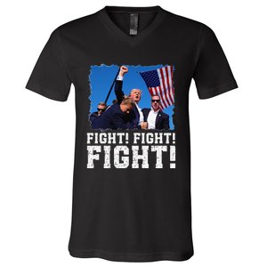 Donald Trump Fight Fighting Fighters Supporters Americans V-Neck T-Shirt