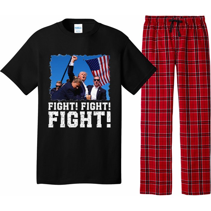 Donald Trump Fight Fighting Fighters Supporters Americans Pajama Set