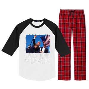 Donald Trump Fight Fighting Fighters Supporters Americans Raglan Sleeve Pajama Set