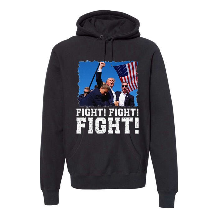 Donald Trump Fight Fighting Fighters Supporters Americans Premium Hoodie