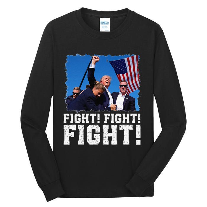 Donald Trump Fight Fighting Fighters Supporters Americans Tall Long Sleeve T-Shirt