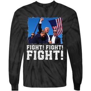 Donald Trump Fight Fighting Fighters Supporters Americans Tie-Dye Long Sleeve Shirt