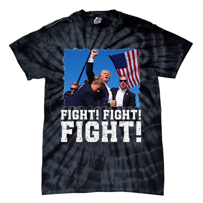 Donald Trump Fight Fighting Fighters Supporters Americans Tie-Dye T-Shirt