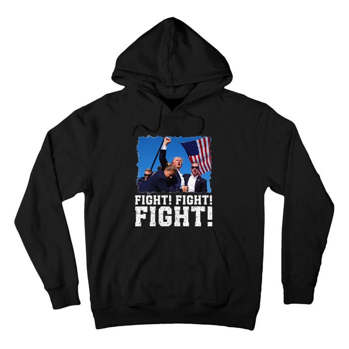 Donald Trump Fight Fighting Fighters Supporters Americans Tall Hoodie