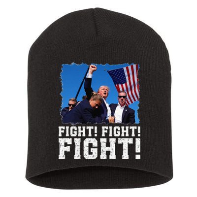 Donald Trump Fight Fighting Fighters Supporters Americans Short Acrylic Beanie