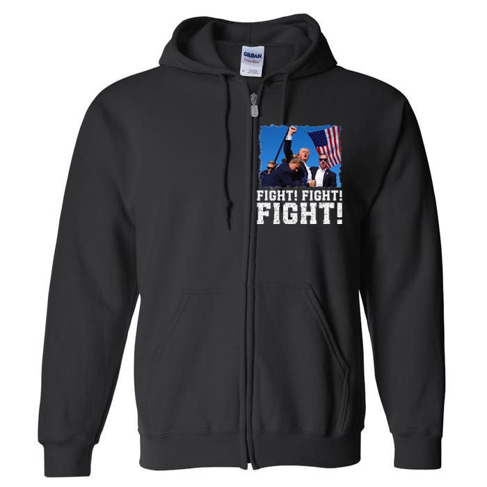 Donald Trump Fight Fighting Fighters Supporters Americans Full Zip Hoodie