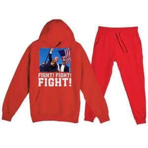 Donald Trump Fight Fighting Fighters Supporters Americans Premium Hooded Sweatsuit Set