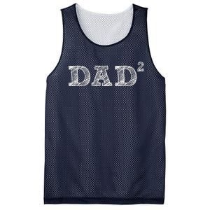 Dad2 Two  Fathers Day Father Of Two Mesh Reversible Basketball Jersey Tank