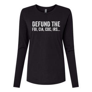 Defund The FBI For Men Women Womens Cotton Relaxed Long Sleeve T-Shirt