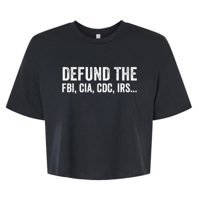 Defund The FBI For Men Women Bella+Canvas Jersey Crop Tee