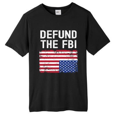 Defund The FBI American Flag Tall Fusion ChromaSoft Performance T-Shirt