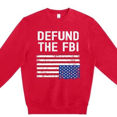 Defund The FBI American Flag Premium Crewneck Sweatshirt