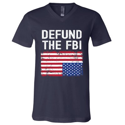 Defund The FBI American Flag V-Neck T-Shirt