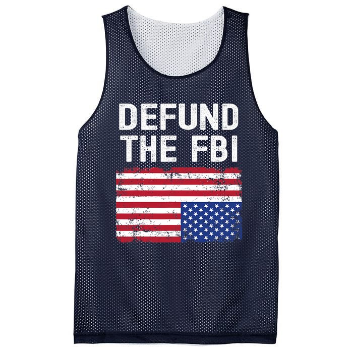 Defund The FBI American Flag Mesh Reversible Basketball Jersey Tank