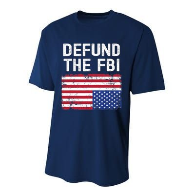 Defund The FBI American Flag Performance Sprint T-Shirt