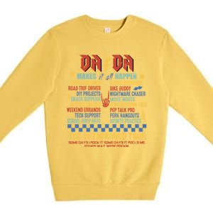 Dada Tours Funny Dad Daddy Fathers Day Premium Crewneck Sweatshirt