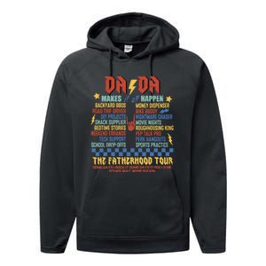 Dada Tours Funny Dad Daddy Fathers Day Performance Fleece Hoodie